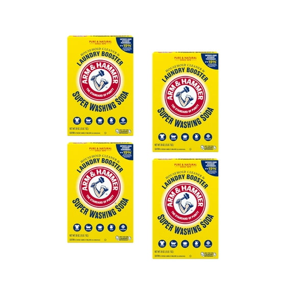 Arm & Hammer, Super Washing Soda Detergent Booster - 55 oz by Arm & Hammer (4pack)
