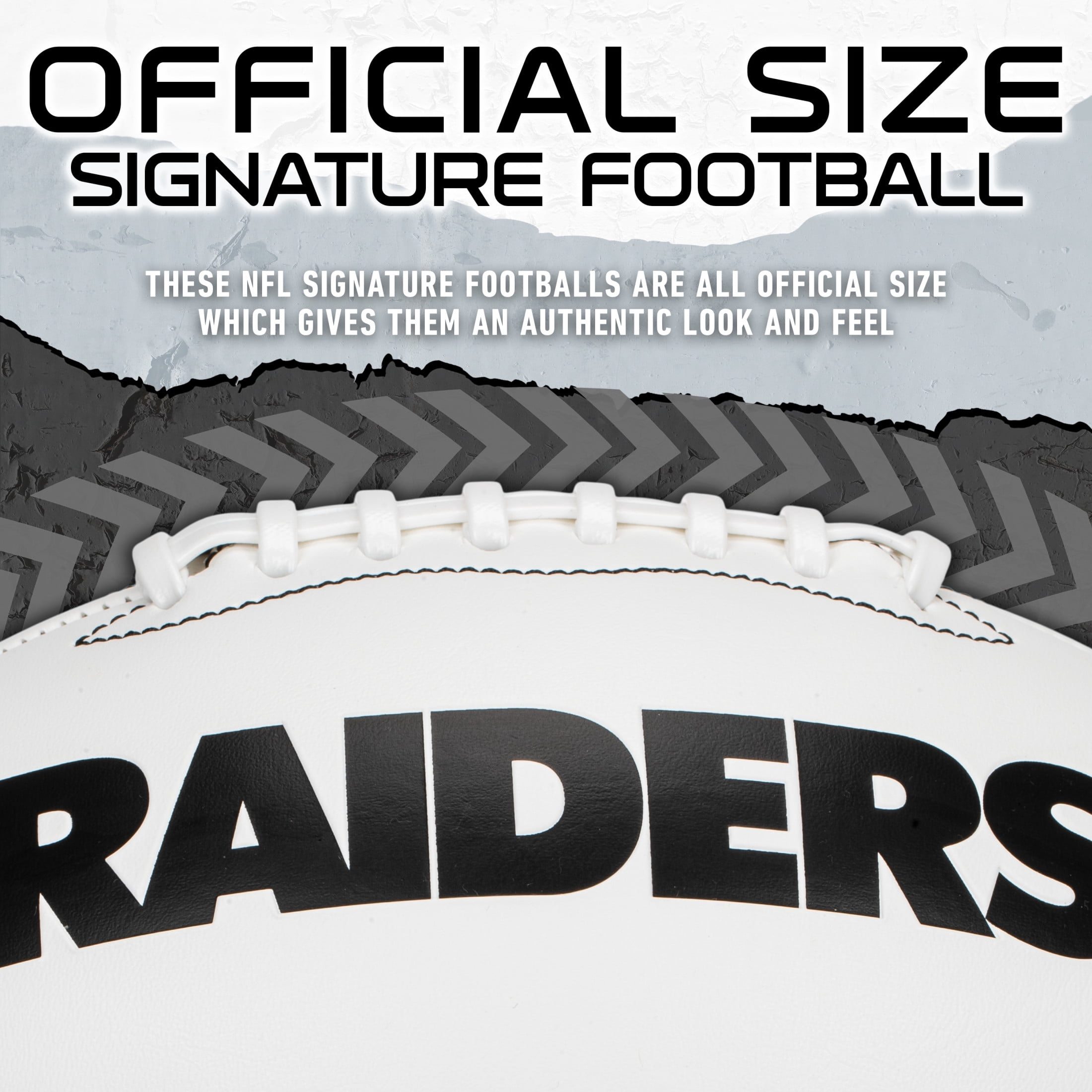 Franklin Sports NFL Las Vegas Raiders Autograph Football - Official Size White Panel Souvenir Football for Autographs + Signatures - NFL Team Fan Shop Memorabilia Football for Display