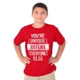 thumbnail image 5 of Unique Like Everyone Else Funny Crewneck T Shirts Boy Girl Teen Brisco Brands L, 5 of 6