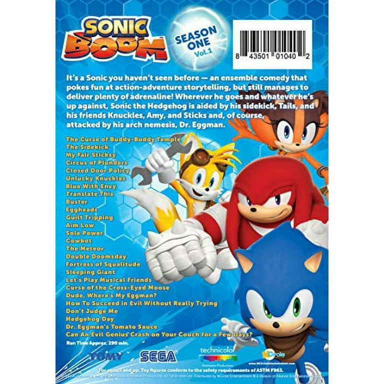 Sonic Boom: Season 1, Vol. 1 (DVD), NCircle, Animation