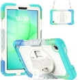 thumbnail image 1 of Funda para Samsung Galaxy Tab A11 de 8,7 pulgadas (2025) y Galaxy Tab A9 de 8,7 pulgadas (2023), resistente, a prueba de golpes, con soporte giratorio de 360° y correa de mano/bandolera, 1 of 9