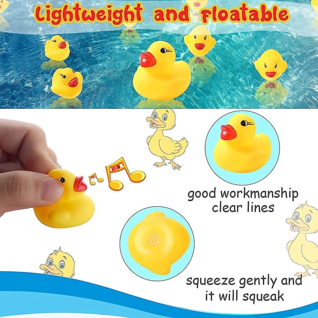 50/100/200/500 piezas Mini pato de baño de goma amarillo patos flotantes Mini patitos de goma Bulk500pcs