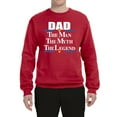 thumbnail image 2 of Wild Bobby,Dad The Man The Myth The Legend Best Daddy Father Gift, Father's Day, Unisex Crewneck Graphic Sweatshirt, Red, 2XL, 2 of 3