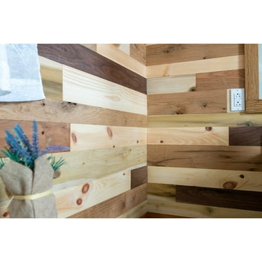 Vintage Harvest Premium Artisan Wood Wall Planks – Assortment of Wood including Walnut, Cherry, White Oak, Mineral Poplar and Ash, DIY Accent Wall (10 Square Feet)