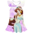 thumbnail image 1 of El más nuevo vestido de princesa Jasmine de Disney, vestidos de manga de pétalo de dibujos animados para niñas, ropa de princesa, ropa de fiesta para niños de 1 a 10 años, 4T Gao Jinjia LED, 1 of 2