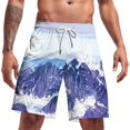 thumbnail image 2 of Men's Summer Casual Swim Trunks American Flag Beach Shorts, 2 of 4