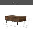 thumbnail image 5 of Better Homes and Gardens Wyatt Geo Modern Rectangular Wood Coffee Table with Storage, Walnut Brown, 5 of 13