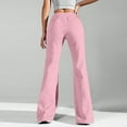 thumbnail image 4 of Sweatpants Women, Audhol Women Fashion Casual High Waisted Solid Color Wide Leg Sweatpants Flare Sweatpants Women Pink M, 4 of 6