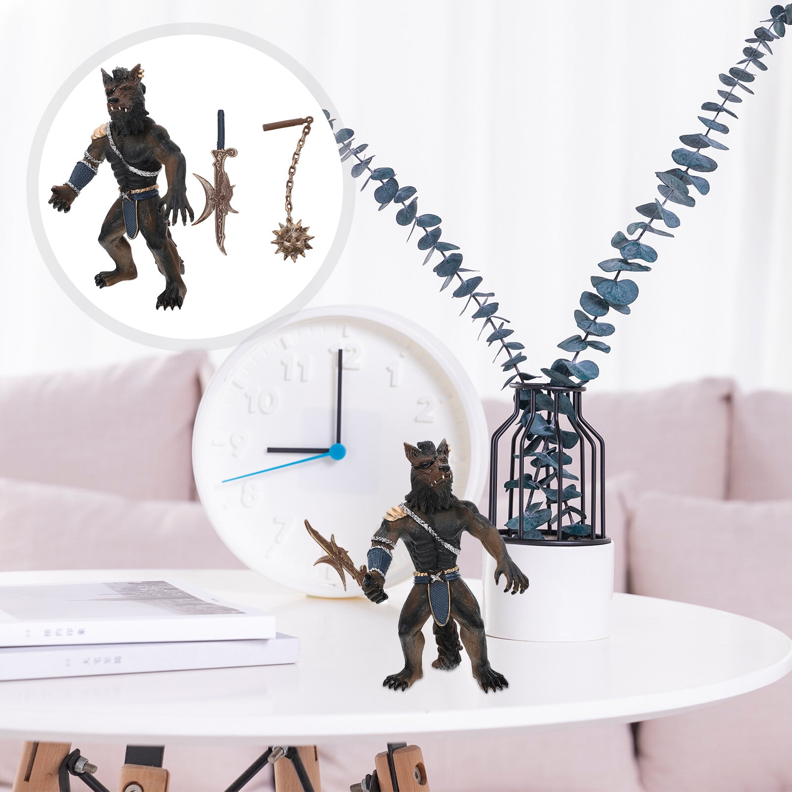 Simulation Monster Werewolf Yeti Model Action Figures Home Decoration  Snowman Wolf Man Figurines Ornament Toys For