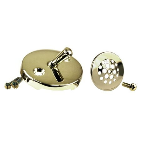 Overflow Trip Lever Drain - Westbrass Beehive Grid Tub Drain Trim Grate with Trip Lever Faceplate
