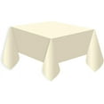 thumbnail image 1 of 54" x 72" Rectangle Disposable Plastic Table Covers Wipe Clean Party Table Cloth Covers (Beige), 1 of 7