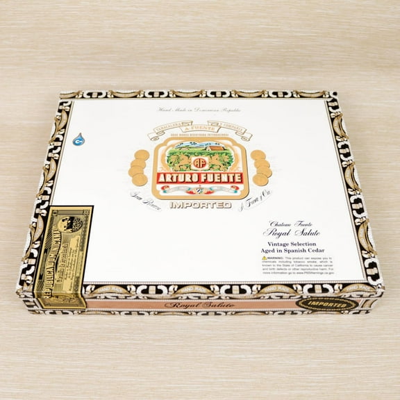 Arturo Fuente Royal Salute Empty Wood Cigar Box 10.75" x 8.5" x 1.5"