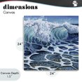thumbnail image 4 of Stupell Industries Coastal Strong Crashing Waves on Beach Canvas Art, 24 x 24, by Kate Jarvik Birch, 4 of 8