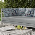 thumbnail image 5 of Peacock Paradise Indoor/Outdoor Pillow with Removable Cover in Blue 26x26, 5 of 8
