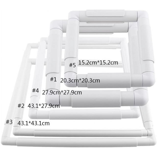 ZOUSSIQI Square Rectangle Plastic Clip Frame for Embroidery Cross Stitch Quilting Needlepoint Tool(43.1 x 27.9cm) CA919-38030