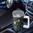 thumbnail image 4 of 40oz Snowman Tumbler with Lid and Straw Leak Proof Stainless Steel Cup Holiday Presents Gifts, 4 of 4