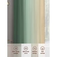 thumbnail image 6 of Sage Green Ombre Sheer Curtains 108 Inch Length 2 Panels Set Window Treatments, Modern Yellow Gradient Farmhouse Art Rod Pocket Semi Curtains for Living Room/Bedroom/Kitchen Décor, 104"W x 108"L, 6 of 7
