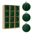 thumbnail image 1 of Fiudx 12 Nueces, Terciopelo Flocadas, Nueces, Plástico, Colgantes Decorativos, Navidad, 2,4 Pulgadas, 1 of 7