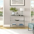 thumbnail image 4 of Evelyn&Zoe Alexis 36" Wide Rectangular Console Table, Satin Nickel, 4 of 8