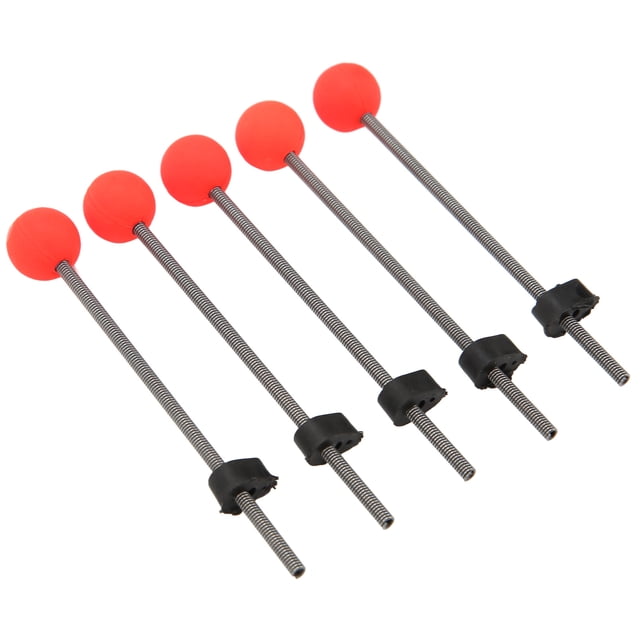 Mini Canne à Pêche sur Glace d'Hiver Pointe Supérieure Portable Extérieur Boule Rouge Ressort Pointe Canne Adaptée Rivières Réservoirs Océan Rochers Acier Inoxydable EVA