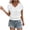 White, variant on Women's V-Neck Crop Tops Sweet Eyelet T-Shirt with Smocked Waist Vintage Ruffle Breathable Summer Going Out Top White S