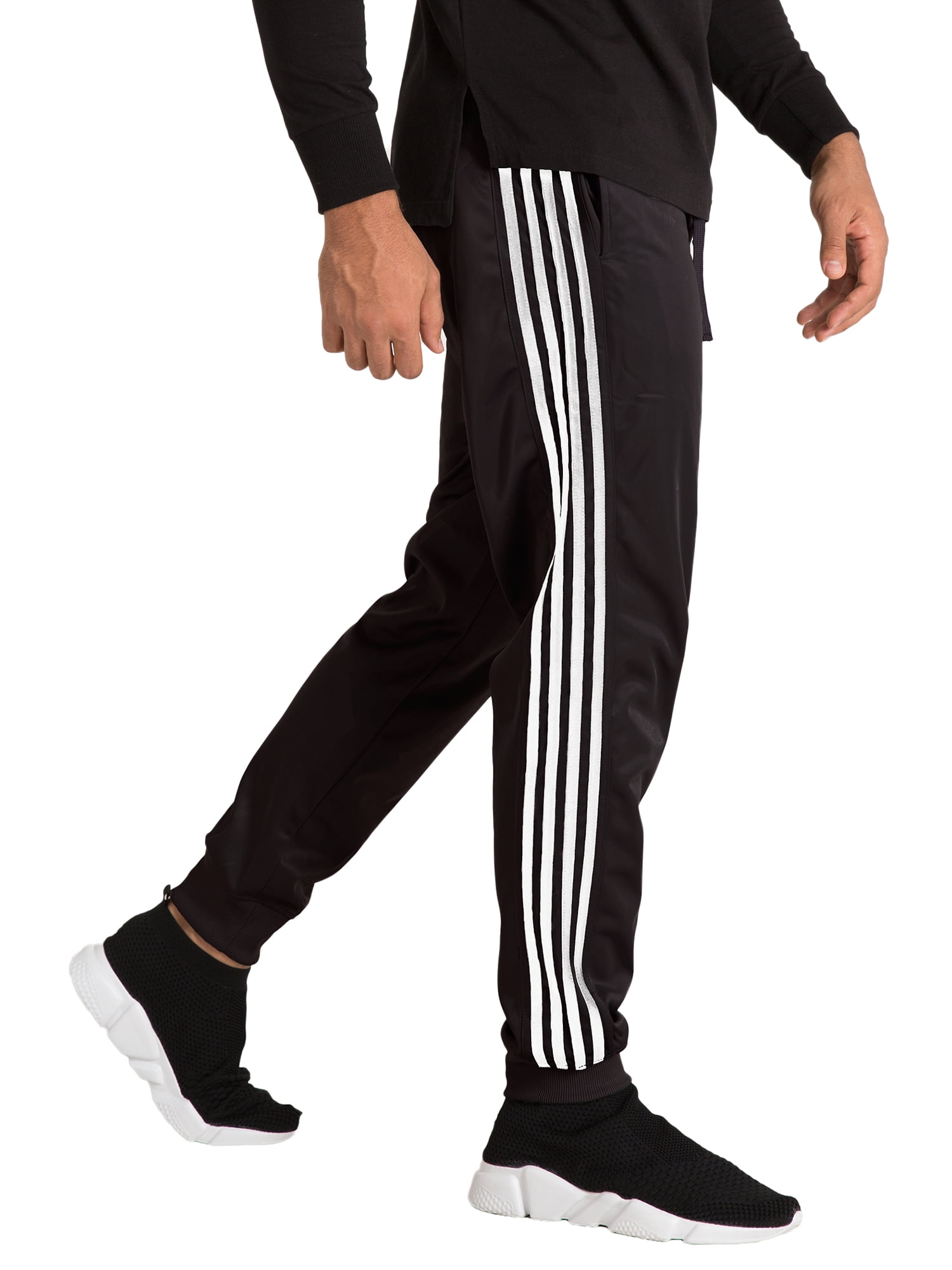 Tricot Jog Pant Mens Adults 2 Stripe Jogging Tracksuit Gym Bottoms Trousers