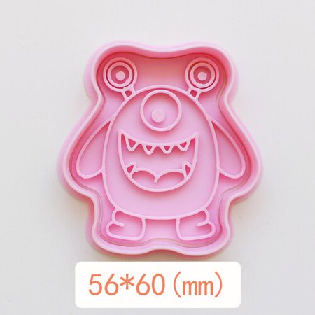 

DIY Monster Cartoon Biscuit Mold Cookie Cutter 3D Halloween Biscuits Mold Pressing Plastic Baking M