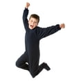 thumbnail image 2 of Big Feet Pjs Kids Navy Fleece Footed Pajamas – Ultra Soft, Anti-Pill, Non-Slip Soles, Easy Zipper, Machine Washable Sleepwear for Boys, 2 of 7