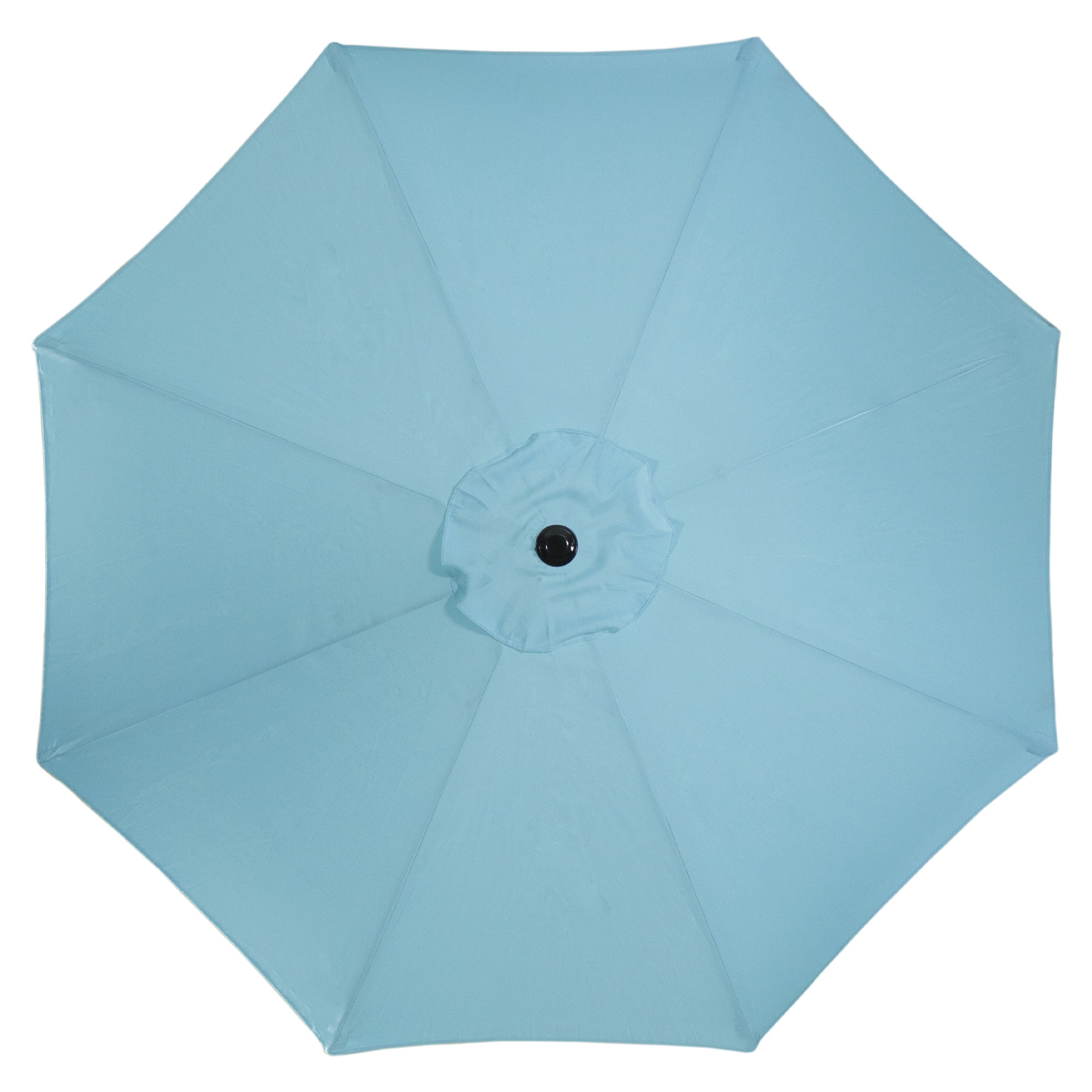 Northlight 9' Outdoor Patio Market Umbrella with Hand Crank and Tilt - Turquoise Blue