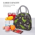 thumbnail image 3 of Defioc Dinosaur Skeleton Print LunchBag for Women and Men - Leakproof Cooler Tote Bag Organizer - Reusable Lunch Box for Office/Picnic/Hiking/Beach, 3 of 6