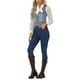 thumbnail image 2 of INSPIRAR CHIC Chaleco de Mezclilla para Mujeres Cuello en V Abotonado Casual Talla XS Azul Polvoriento, 2 of 6
