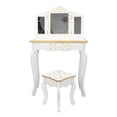 thumbnail image 3 of SESSLIFE Kids Vanity Table and Chair, Children Vanity Set with Mirror, Makeup Dressing Table with a Drawer，Play Vanity Set for Girls, Yellow Dots and White, 3 of 10