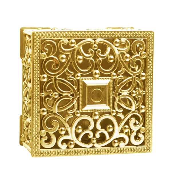 Joyero hueco, caja de plástico para dulces, caja de recuerdo para bodas, anillos, pendientes, collares, suministros para despedidas de soltera y cumpleaños.