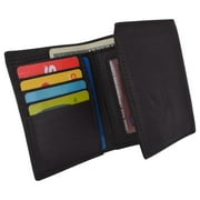 Slim Mens RFID Security Blocking Slim Trifold Credit Card ID Leather Wallet
