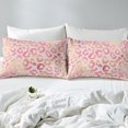 thumbnail image 3 of Erosebridal Housse de Couette Rose à Imprimé Animal Très Grand pour Filles Femmes, Housse de Couette Léopard Guépard Très Grand, Réversible 3 Pcs, (Sans Couette), 3 of 6