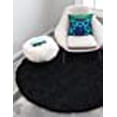 thumbnail image 3 of Unique Loom 3128124 Tapis Rond Shag Solide 8 Pi. 2 Po. x 8 Pi. 2 Po., Noir Jet, 3 of 10