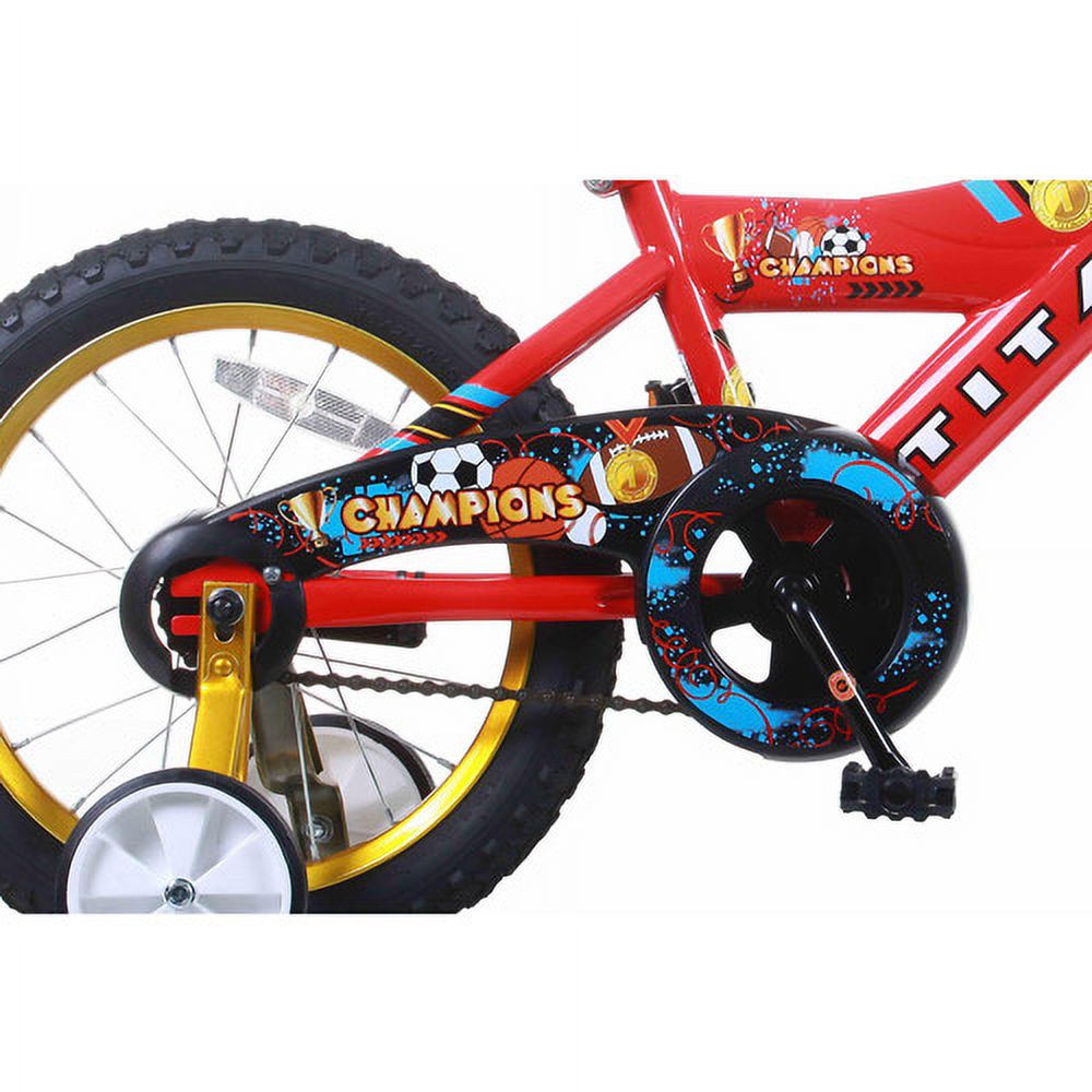 16" Titan Champions Boys' BMX Bike, Red and Gold - image 4 of 6