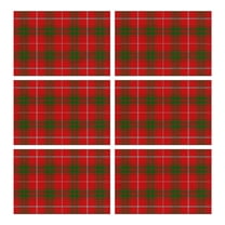 Set of 6 Premium Checkered Placemats Machine Washable Durable Linen Table Mats Heat Resistant Wrinkle Free High End Plaid Place Mats for Dining Table Kitchen
