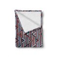 thumbnail image 2 of Tribal Soft Flannel Fleece Throw Blanket, Striped Abstract Pattern with Creative Triangles Artwork, Cozy Plush for Indoor and Outdoor Use, 60" x 80", Cinnamon Black Teal, by Ambesonne, 2 of 6