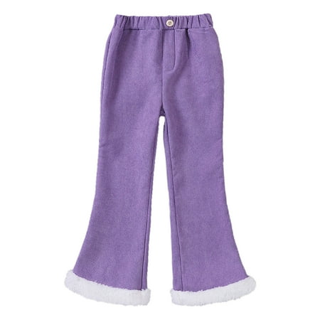 

Kids Pants Toddler Girls Bell Trousers Kids Winter Flare Bottom Ruffle Pants Corduroy Warm Long Pants Boys Pants Size 14-16 Toddler Girl Pants(Color:Purple Size:3-4 Years)