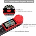thumbnail image 2 of Carbon Fiber Digital Angle Finder, With Stainless Steel Digital Angle Ruler And High Resolution Display For Professional Woodworking And Construction Work, 2 of 5