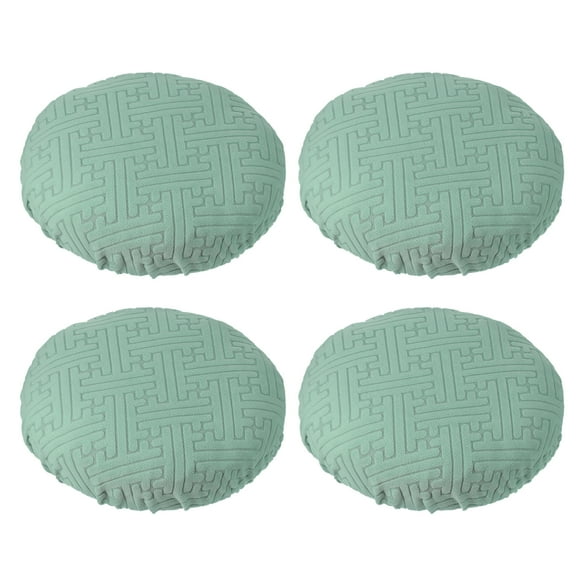 Uxcell Stool Covers Round Elastic Bar Stool Covers Washable Stool Cushion Slipcover Green 14"-18"