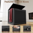 thumbnail image 4 of fazzn 30 Gallon Resin Deck Box Waterproof Outdoor Storage Box for Patio Furniture Pool Accessories Indoor Storage for Cushion Garden Tools (Black pattern), 4 of 5