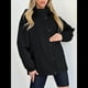 thumbnail image 4 of Chaqueta Impermeable de Larga con Capucha y Cremallera para Mujer, Gabardina, Cortavientos, Chaqueta de Viaje. Negro XL, 4 of 10