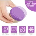 thumbnail image 3 of BZUEPRS 6 Pack Salad Dressing Container to Go - 2.7oz Leak-Proof Small Food Storage Containers with Lids, Reusable Condiment Sauce Cups for Lunch Box, BPA-Free (Multicolor), 3 of 8