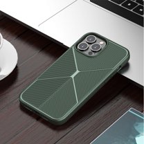 Dteck Rugged Case for iPhone 13 Pro Max Line Pattern Ultra Slim Thin Soft TPU Shockproof Full Protection Non-Slip Cover For iPhone 13 Pro Max,Armygreen