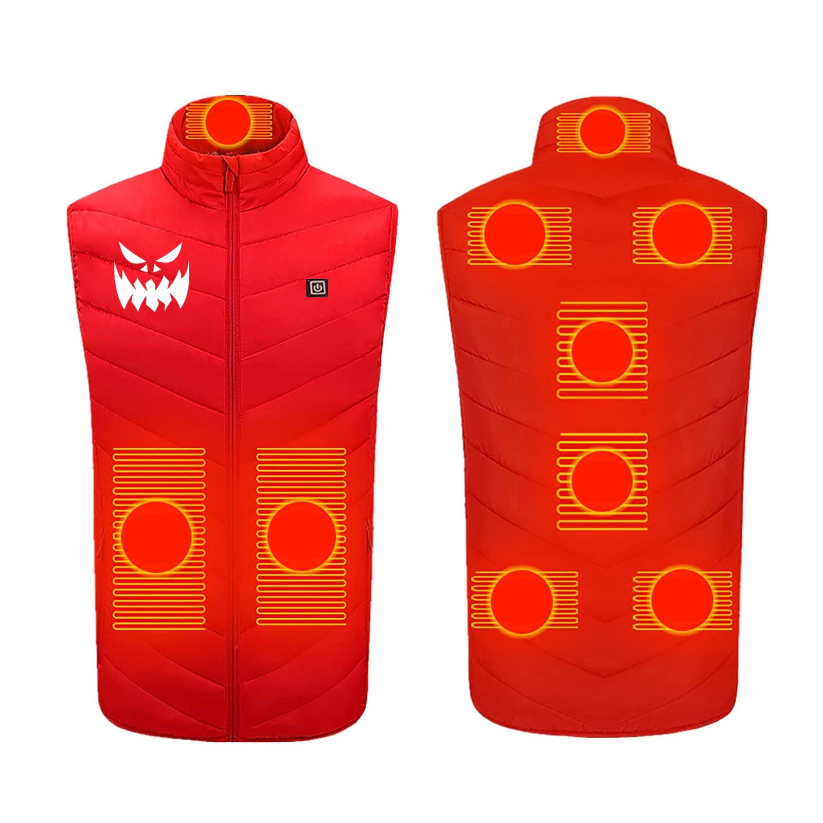 ZACPNCV Heated Vest for Men And Women Plus Size Heated Coat 9 Heating Heated Jacket Winter Heating Coat Red