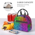thumbnail image 2 of Ratiio Colorful Glitter Pattern Lunch Bag ,Insulated Lunch Box, Small Leakproof Cooler Food Lunch Containers Reusable High Capacity Lunch Tote Bags, 2 of 6