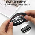 thumbnail image 4 of Men’s Black Magnetic Cross Bracelet – Stainless Steel Beads Leather Wristband “Love You Forever”, Minimalist Faith Jewelry, 4 of 9