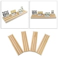 thumbnail image 4 of Titular de dominó,Estante de madera maciza Tiile Holder 3 ranuras,Juego de 4 organizadores de bandejas de soporte de dominó de madera,soportes para estantes de fichas de dominó con Hugo Titular de dominó, 4 of 10